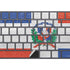 Dominican Republic Flag Faded Magic Keyboard with Numeric Keypad Skin